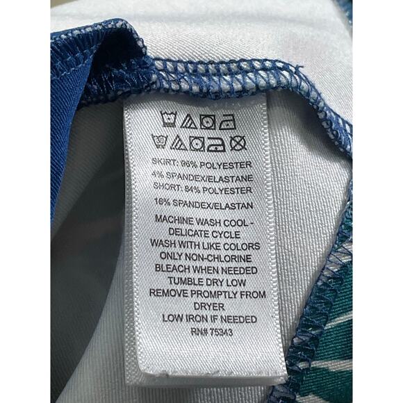 Sigrid Olsen Tropical Leaf Print Golf Skort Women’s Medium Scallop Hem Lined - Picture 9 of 11